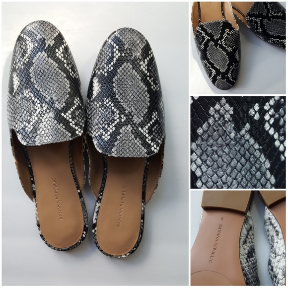 womens snakeskin mules